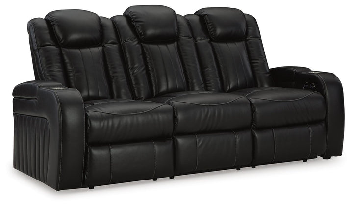 Caveman Den Power Reclining Sofa - Black (1)