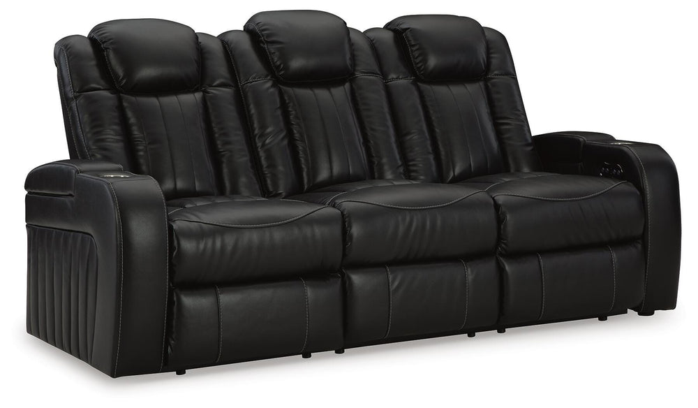 Caveman Den Power Reclining Sofa - Black (1)