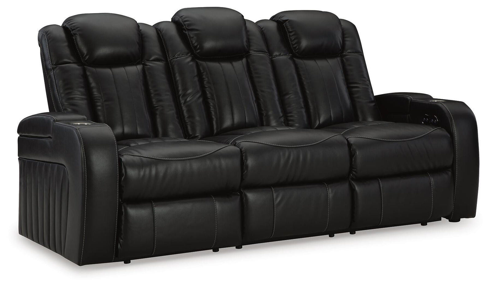 Caveman Den Power Reclining Sofa - Black (1)