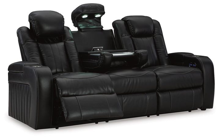 Caveman Den Power Reclining Sofa - Black (3)