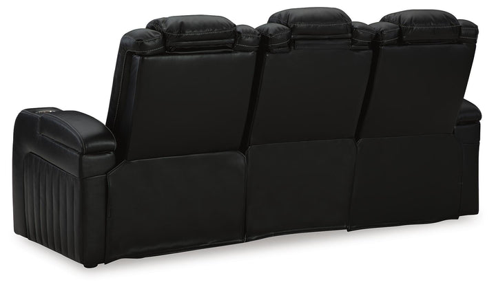 Caveman Den Power Reclining Sofa - Black (6)