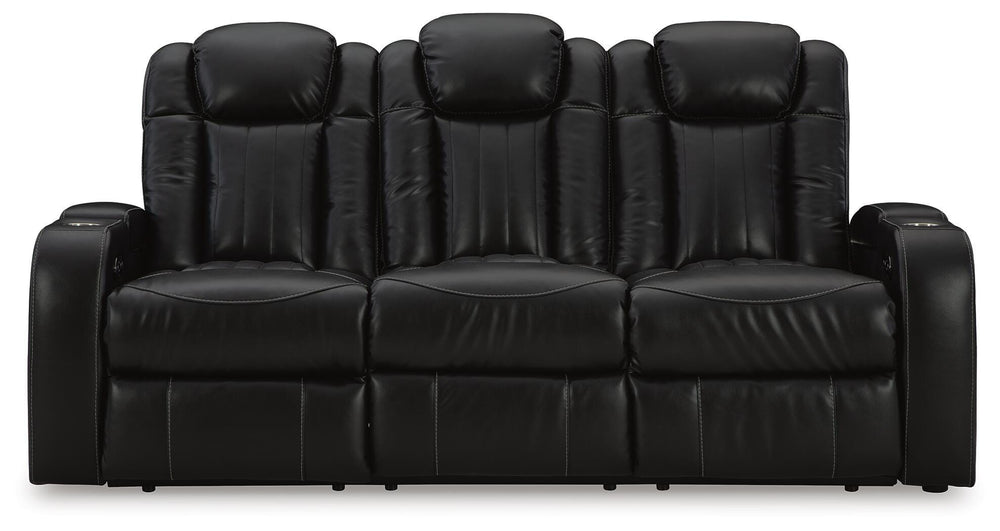 Caveman Den Power Reclining Sofa - Black (4)