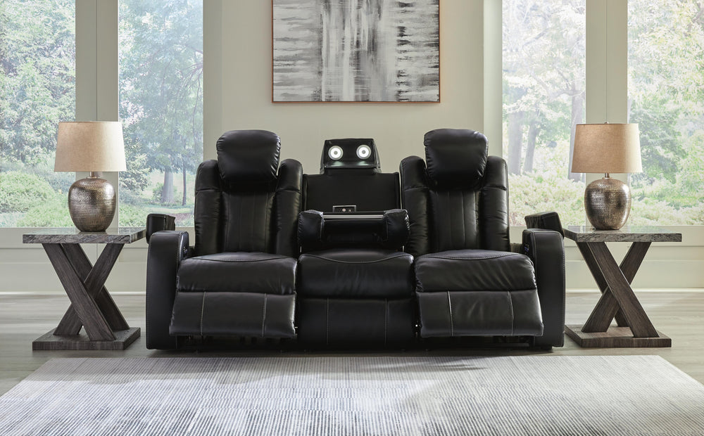 Caveman Den Power Reclining Sofa - Black (7)
