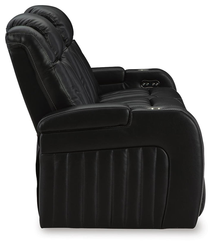 Caveman Den Power Reclining Sofa - Black (5)