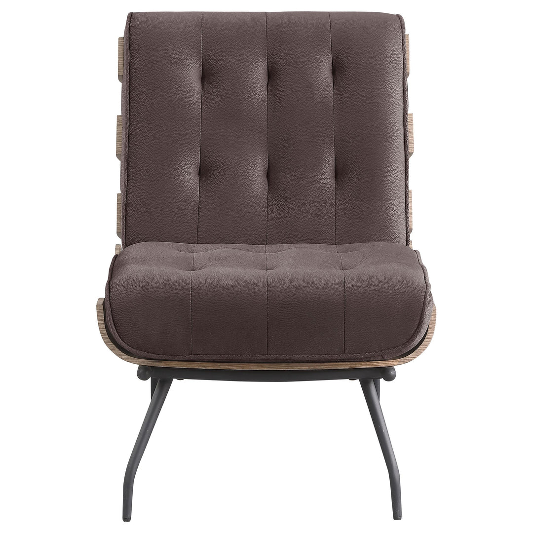 Coaster Furniture 907503 Aloma Upholstered Tufted Armless Accent Chair Brown