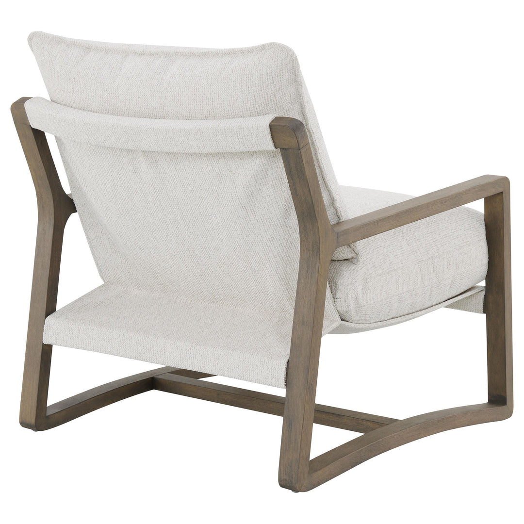 Coaster Furniture 907509 Geneva Boucle Upholstered Wood Arm Accent Chair Sand