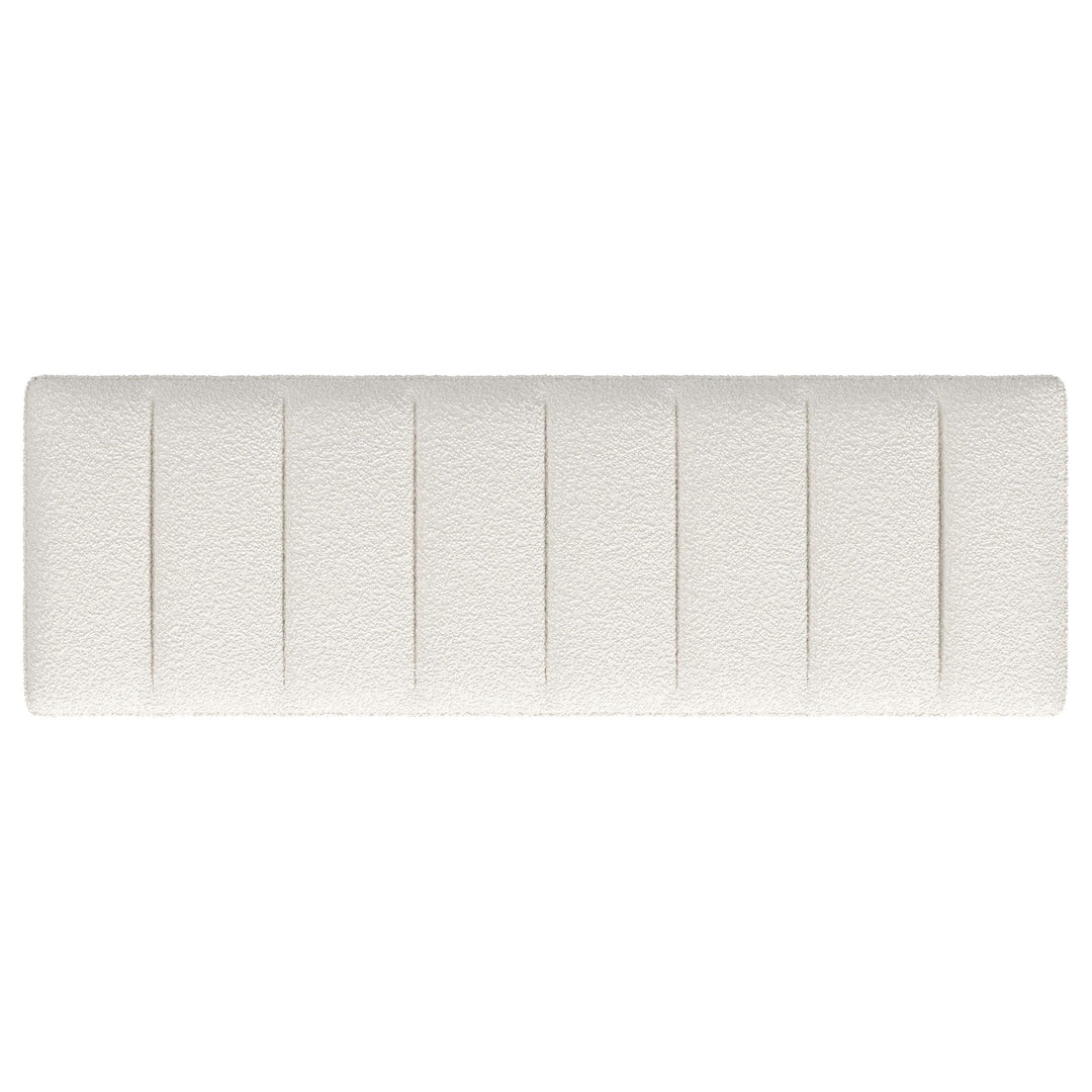 Coaster Furniture 907514 Mesa Boucle Upholstered Tufted Accent Bench Vanilla