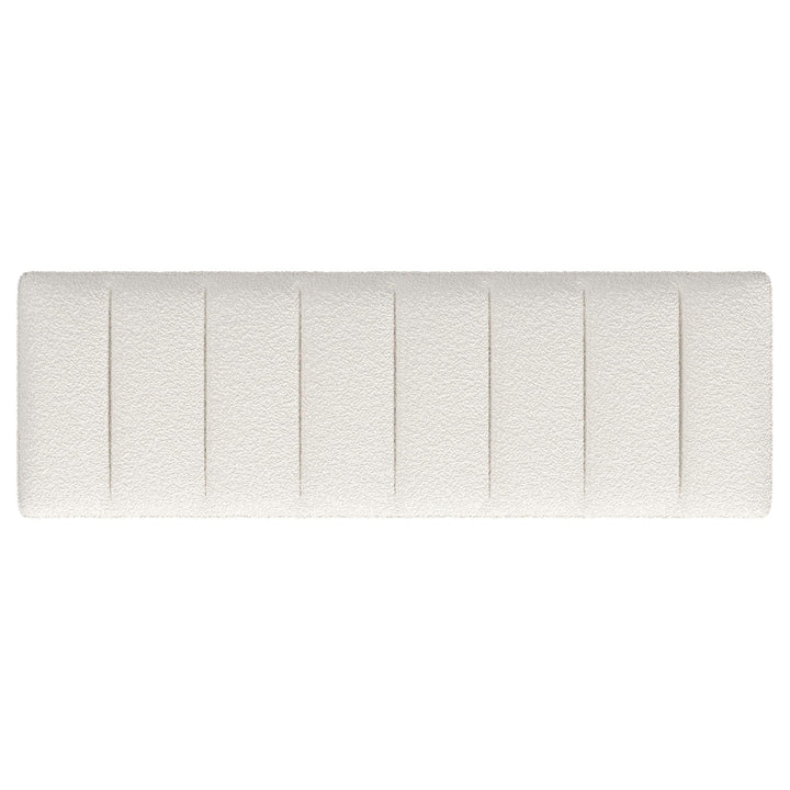 Coaster Furniture 907514 Mesa Boucle Upholstered Tufted Accent Bench Vanilla