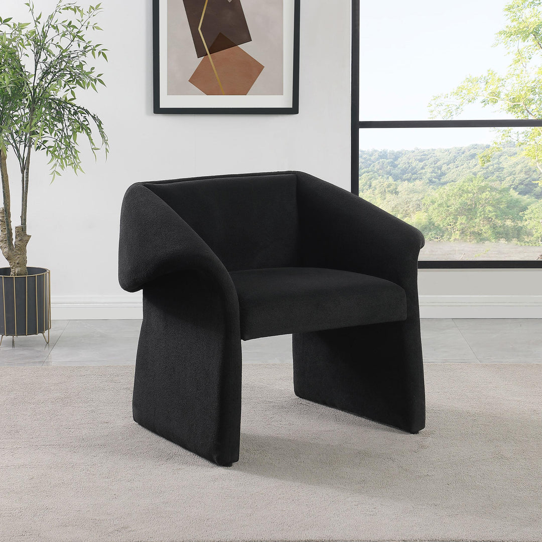 Coaster Furniture 907524 Ramsey Upholstered Sloped Arm Accent Chair Black