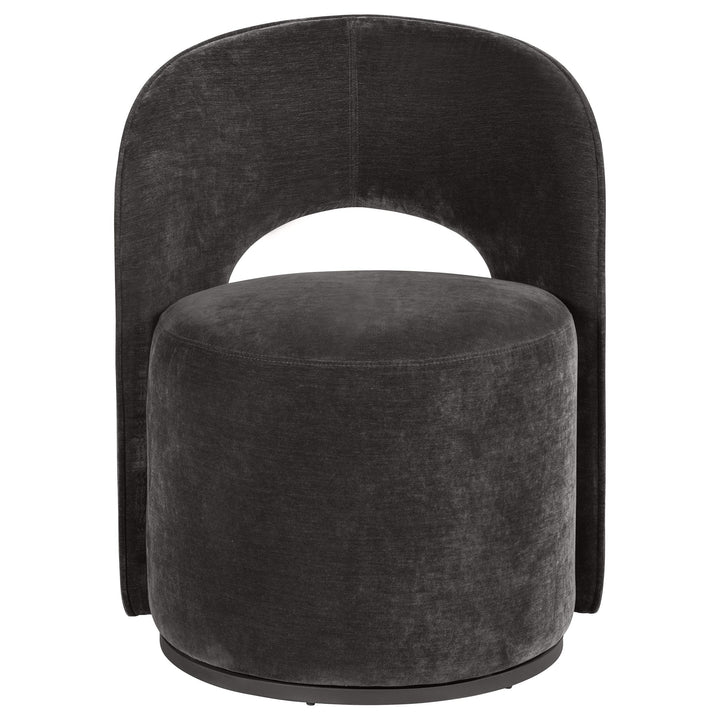 Coaster Furniture 907529 Harjo Velvet Upholstered Swivel Accent Chair Charcoal Grey