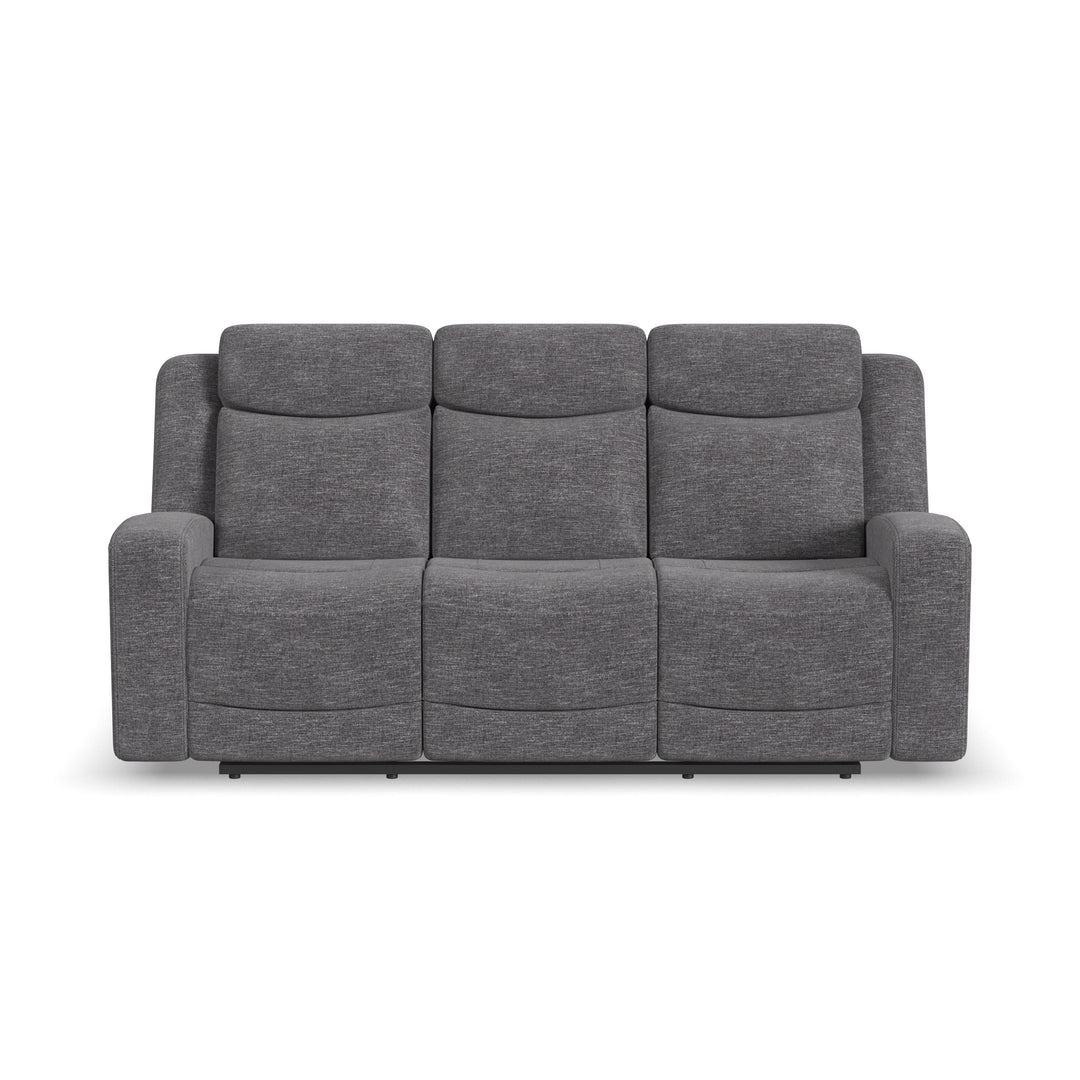 Flexsteel 1847-62PH-65102 Ridge  Power Reclining Sofa With Power Headrests  Granite