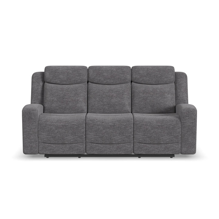 Flexsteel 1847-62PH-65102 Ridge  Power Reclining Sofa With Power Headrests  Granite