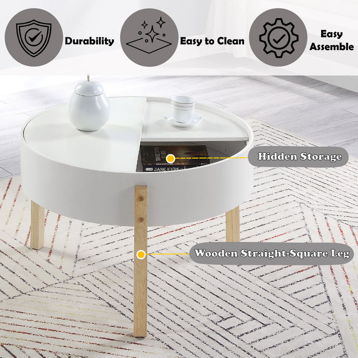 Bodfish - Coffee Table - White & Natural