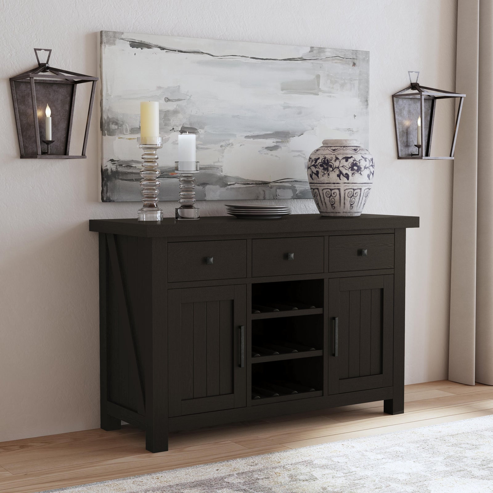 Lattice  Dining Buffet  Dark Brown