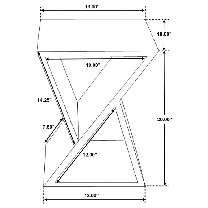 Coaster Furniture 910180 Lily Solid Reclaimed Wood Accent Side Table Natural