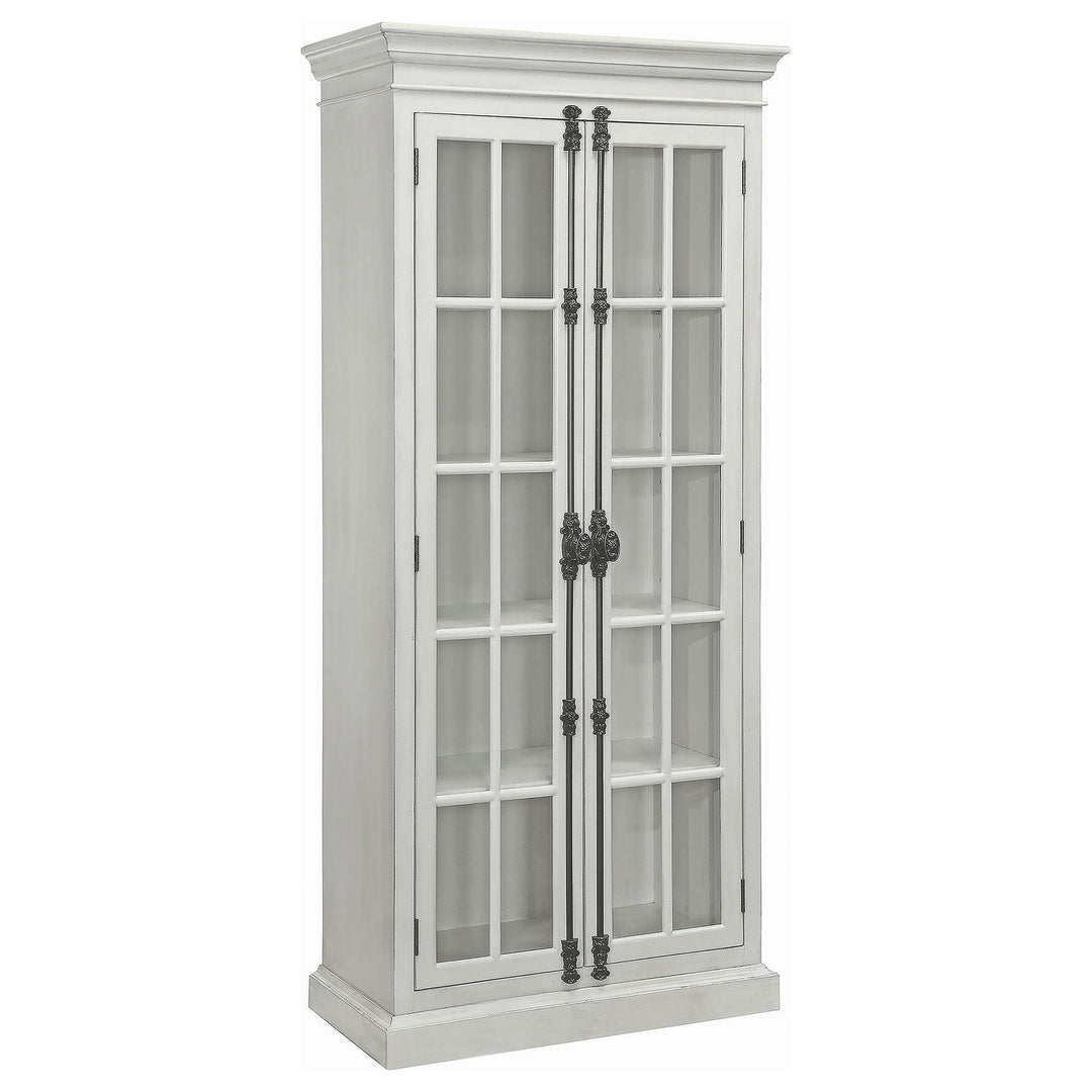 Coaster Furniture 910187 Toni 2-door Wood Tall Storage Cabinet Distressed White