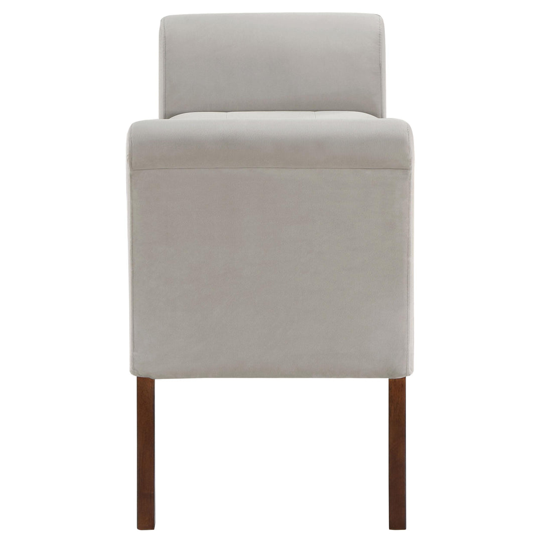 Coaster Furniture 910238 Farrah Velvet Upholstered Rolled Arm Storage Bench Beige