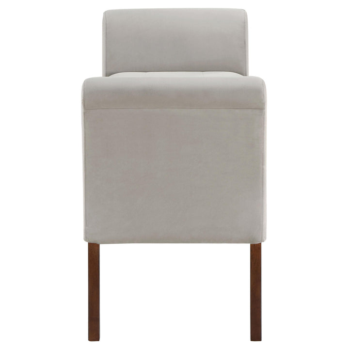 Coaster Furniture 910238 Farrah Velvet Upholstered Rolled Arm Storage Bench Beige