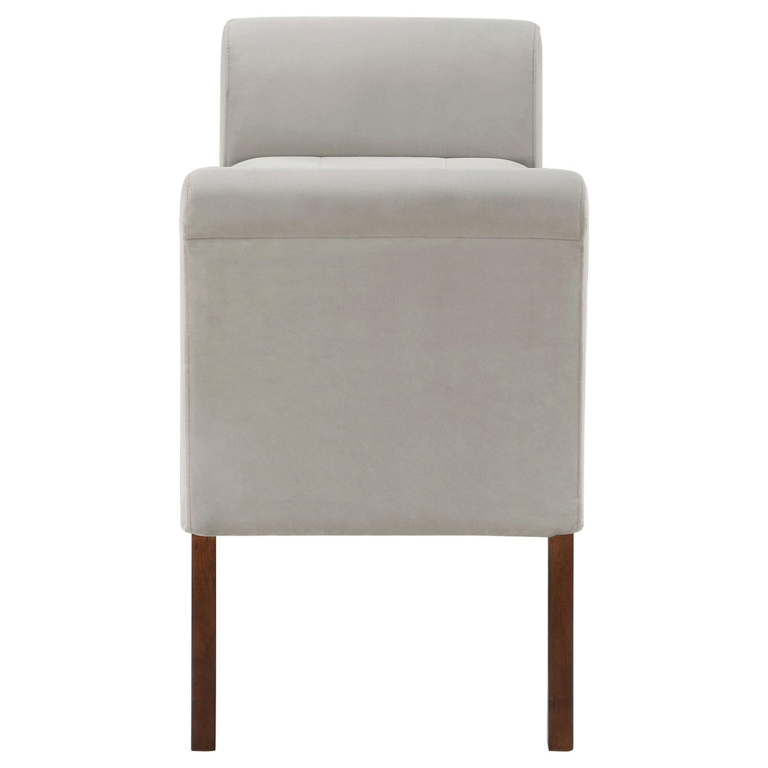 Coaster Furniture 910238 Farrah Velvet Upholstered Rolled Arm Storage Bench Beige