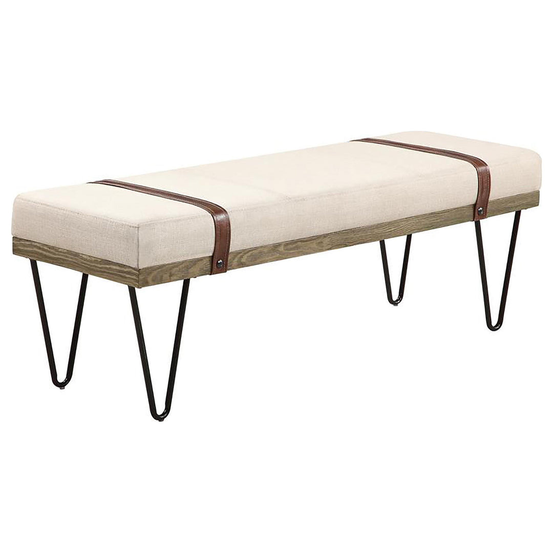 Coaster Furniture 910258 Austin Fabric Upholstered Accent Bench Beige