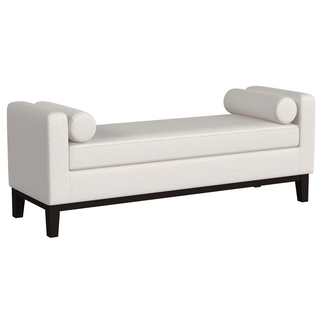 Coaster Furniture 910270 Rosie Upholstered Accent Bench with Armrests Vanilla