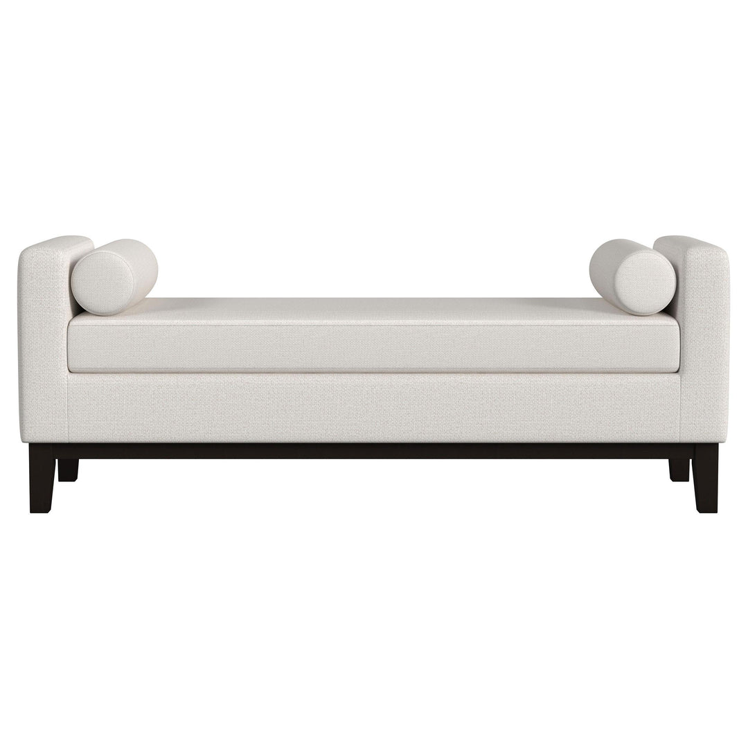 Coaster Furniture 910270 Rosie Upholstered Accent Bench with Armrests Vanilla