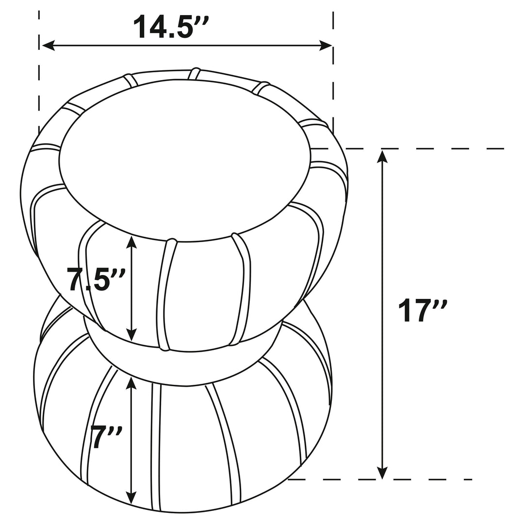 Coaster Furniture 910290 Sora Round Upholstered Ottoman Berry
