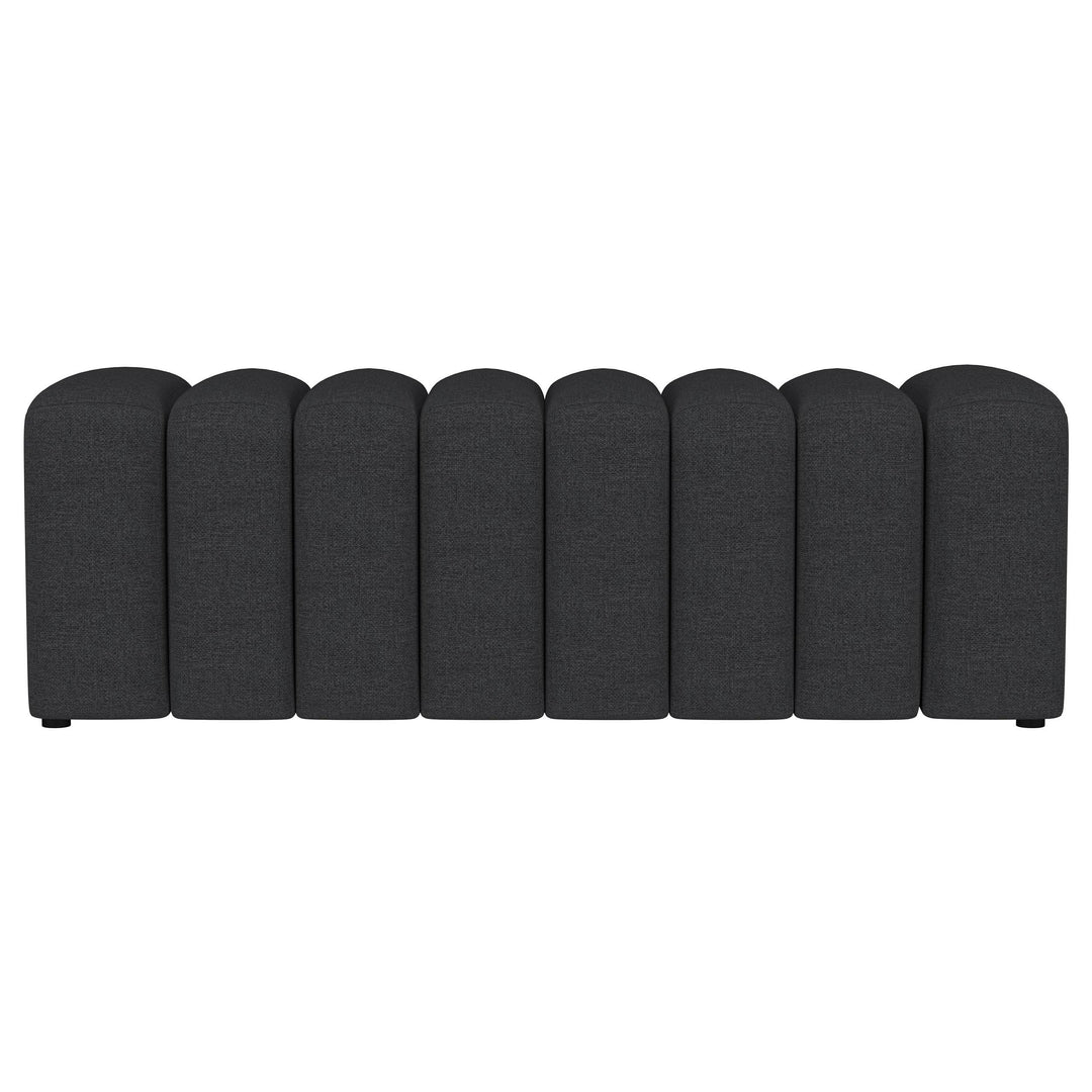 Coaster Furniture 910294 Summer Fabric Upholstered Tufted Accent Bench Charcoal