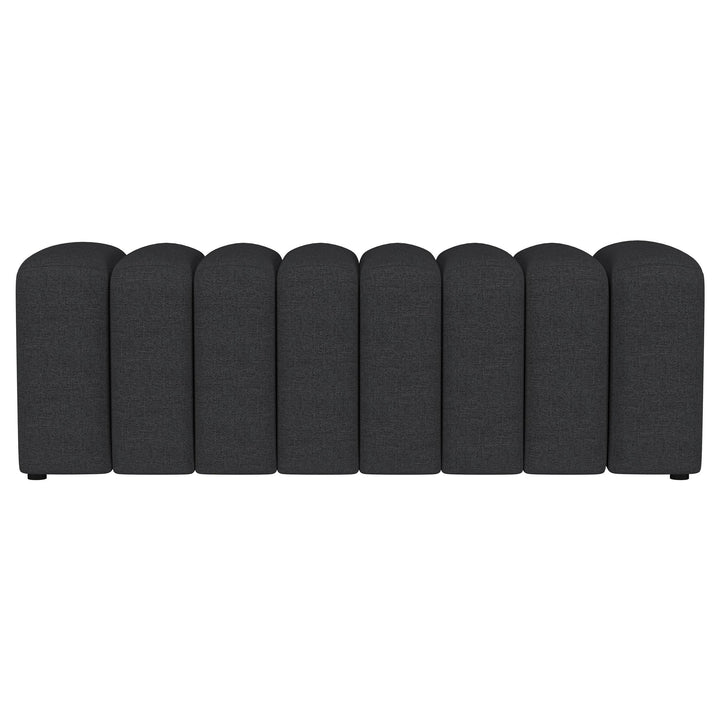 Coaster Furniture 910294 Summer Fabric Upholstered Tufted Accent Bench Charcoal