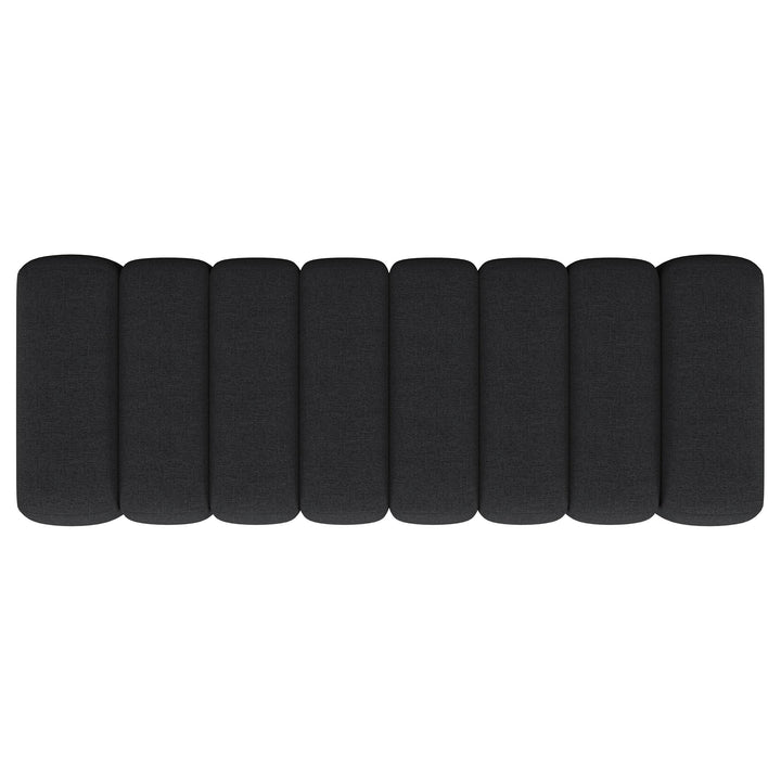 Coaster Furniture 910294 Summer Fabric Upholstered Tufted Accent Bench Charcoal