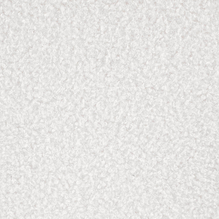 Coaster Furniture 910303 Zena Faux Sheepskin Upholstered Round Ottoman Ivory