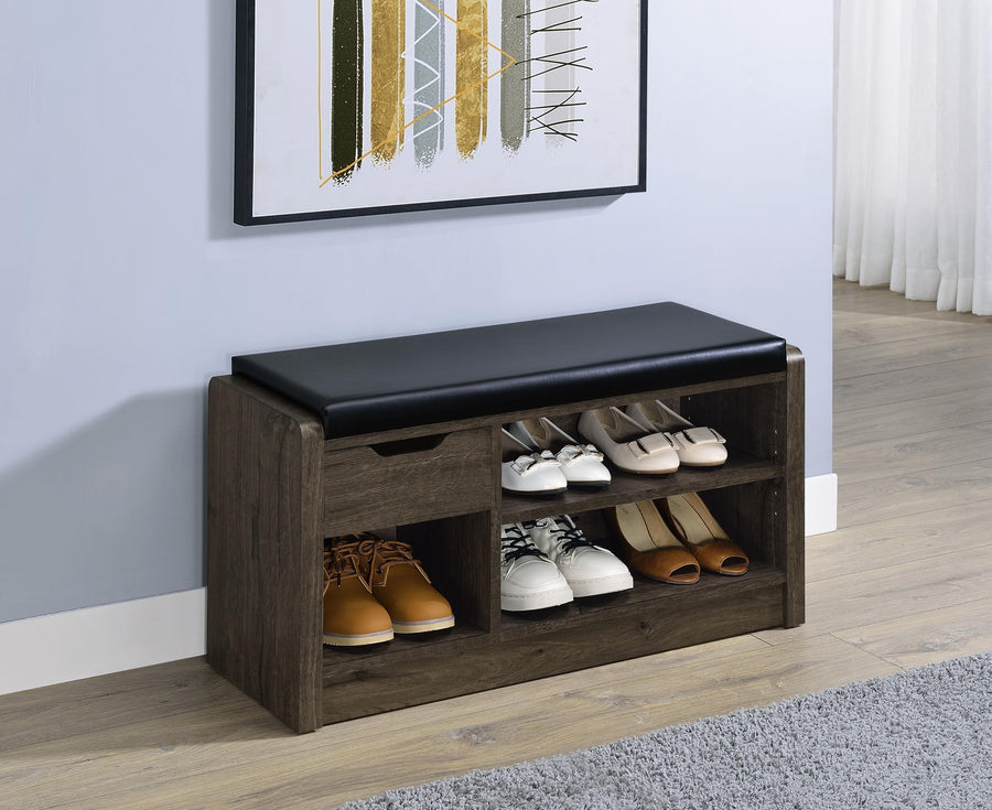 Coaster Furniture 910321 Arrington Storage Bench Smoked Oak