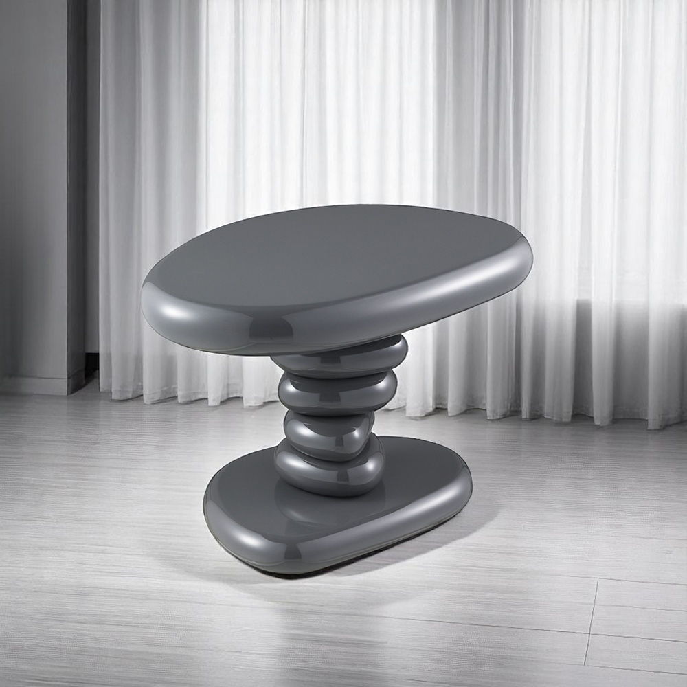 Charlene - End Table - Gray High Gloss