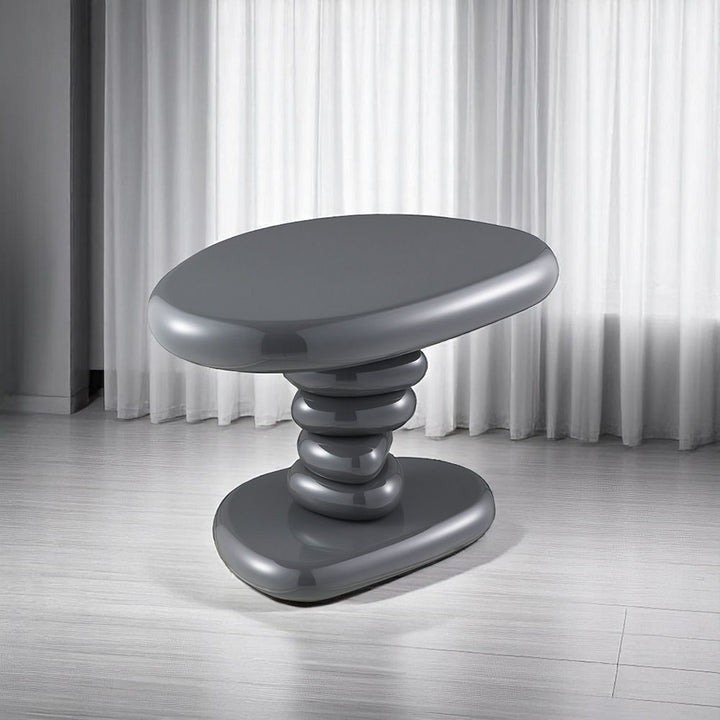 Charlene - End Table - Gray High Gloss