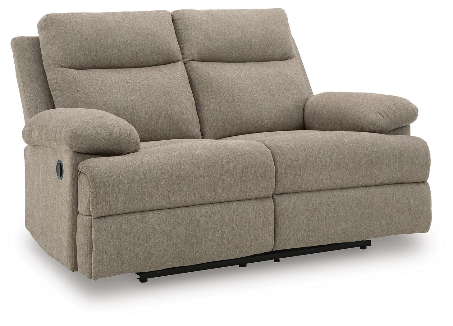 Side-Swipe Reclining Loveseat - Beige (1)
