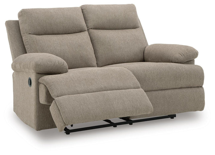 Side-Swipe Reclining Loveseat - Beige (3)