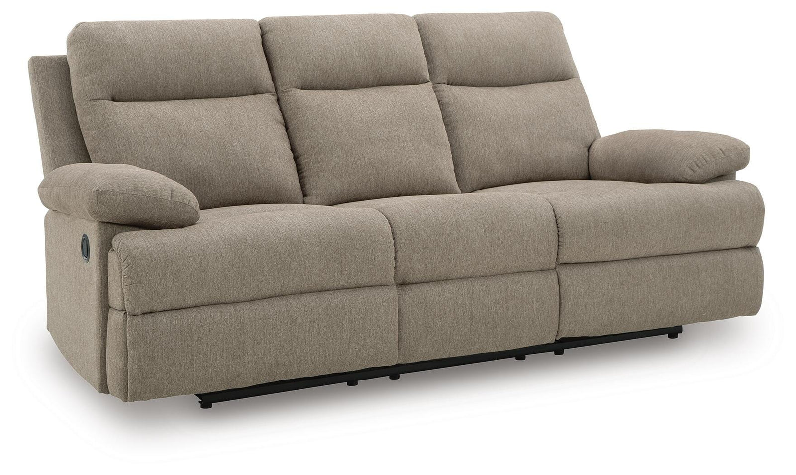 Side-Swipe Reclining Sofa with Drop Down Table - Beige (1)