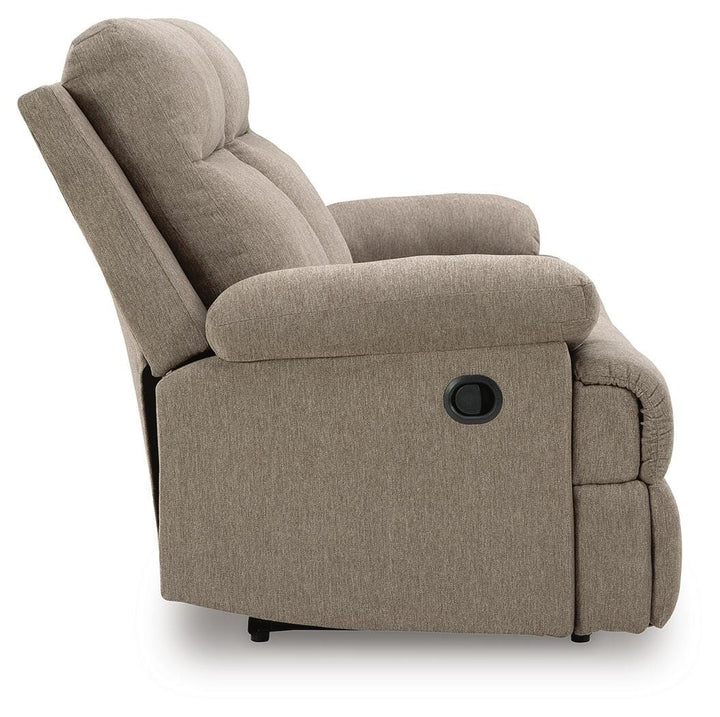 Side-Swipe Reclining Sofa with Drop Down Table - Beige (6)