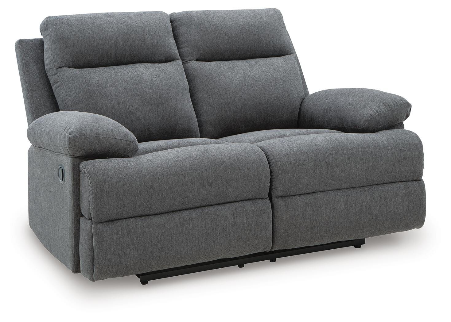 Side-Swipe Reclining Loveseat - Dark Gray (1)