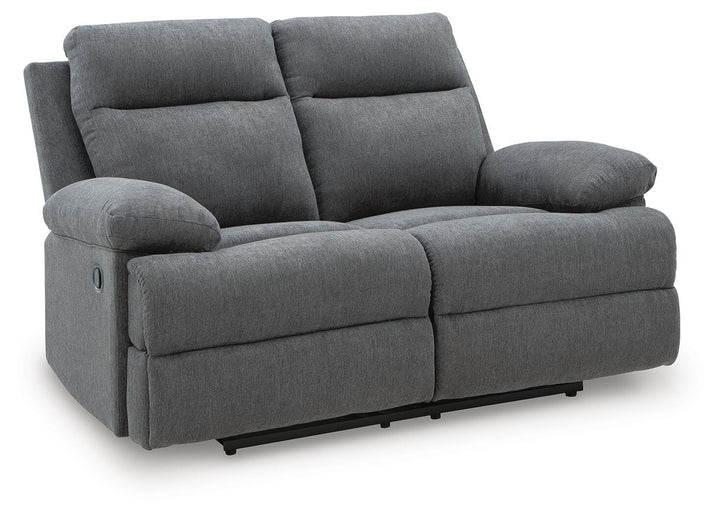 Side-Swipe Reclining Loveseat - Dark Gray (1)