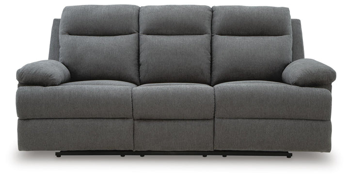 Side-Swipe Reclining Sofa with Drop Down Table - Dark Gray (4)