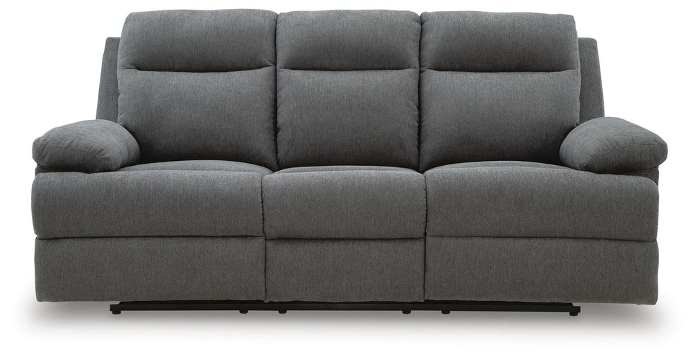 Side-Swipe Reclining Sofa with Drop Down Table - Dark Gray (4)