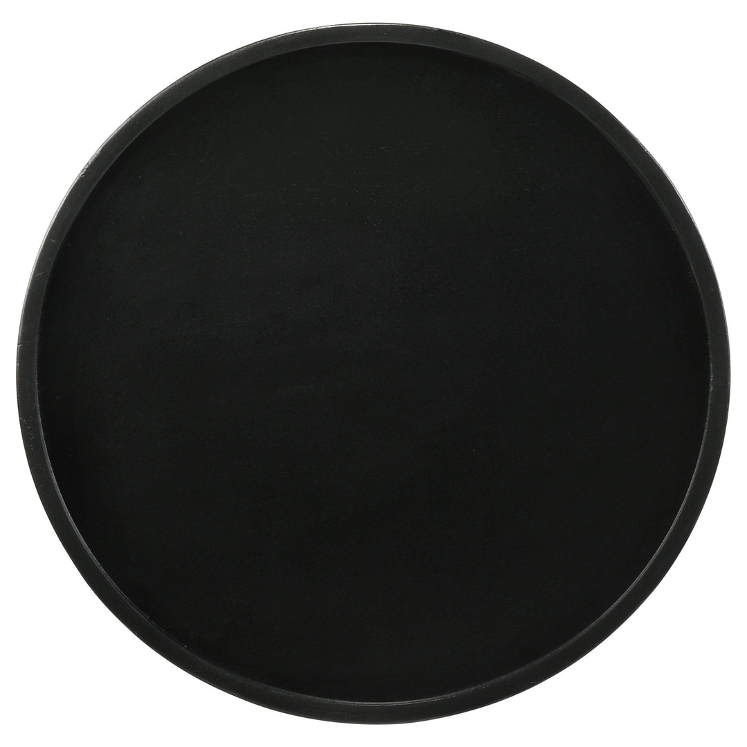 Coaster Furniture 915109 Ixia Round Solid Mango Wood Accent Side Table Black Stain