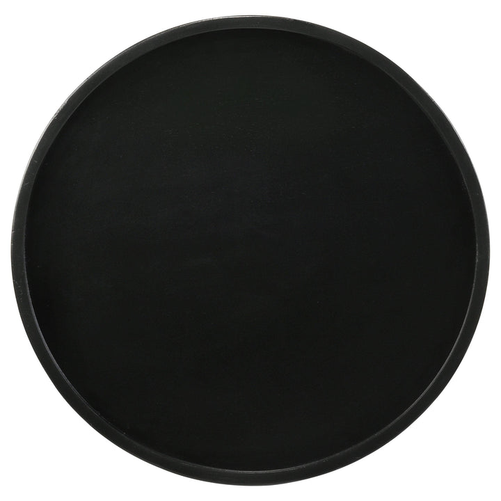 Coaster Furniture 915109 Ixia Round Solid Mango Wood Accent Side Table Black Stain