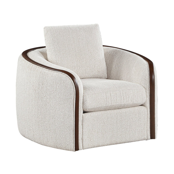 Loom Mid-Century Modern Chenille Sofa, Loveseat and Swivel Chair