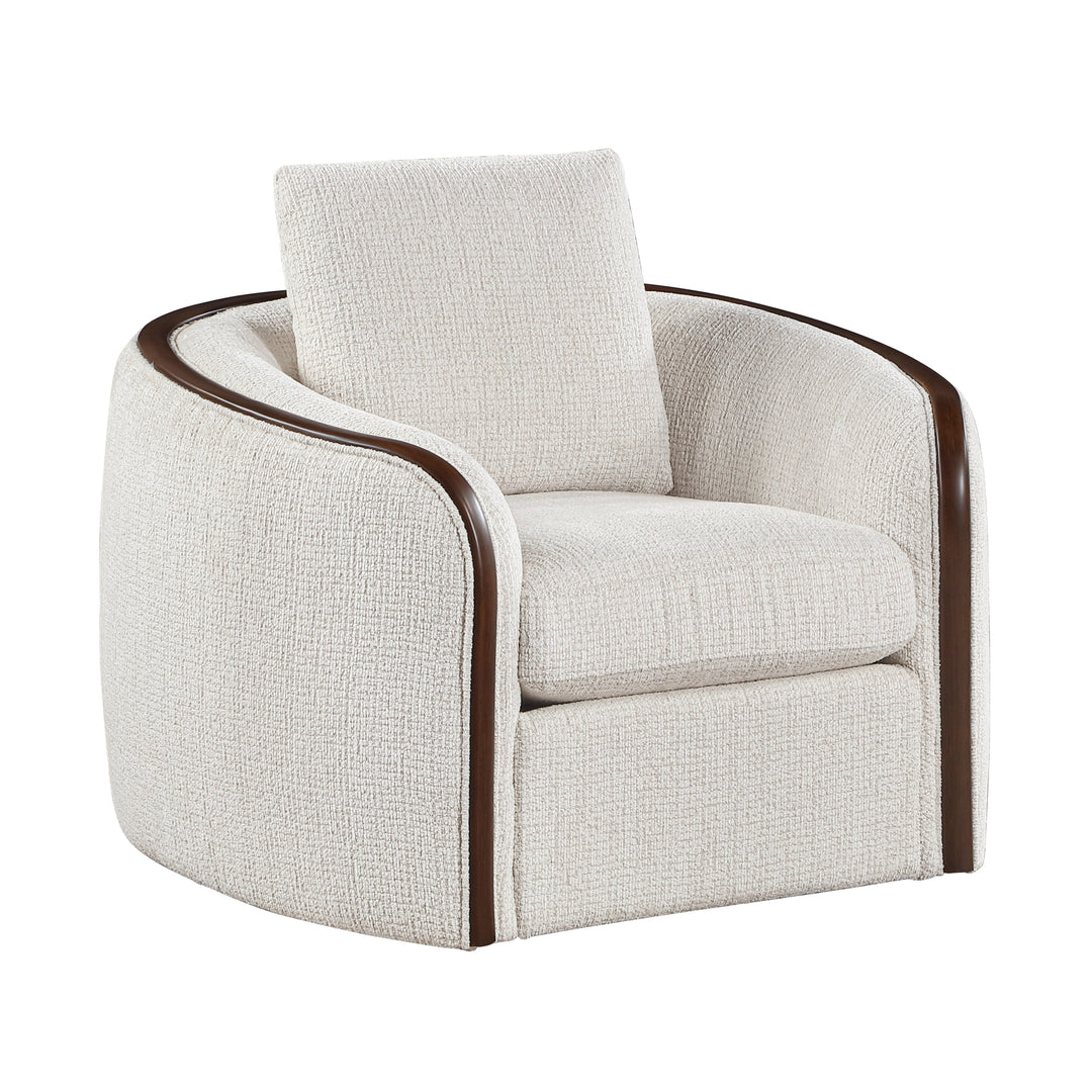 Loom Mid-Century Modern Chenille Sofa, Loveseat and Swivel Chair