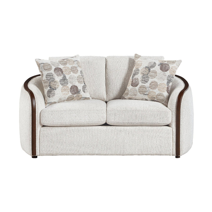 Loom Mid-Century Modern Chenille Sofa, Loveseat and Swivel Chair