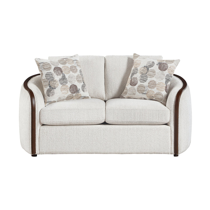 Loom Mid-Century Modern Chenille Sofa, Loveseat and Swivel Chair
