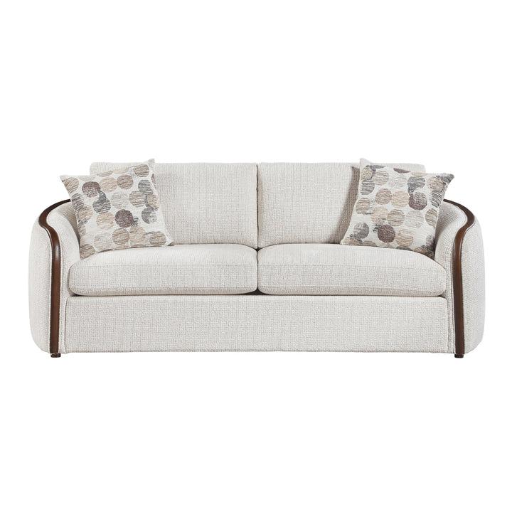 Loom Mid-Century Modern Chenille Sofa, Loveseat and Swivel Chair