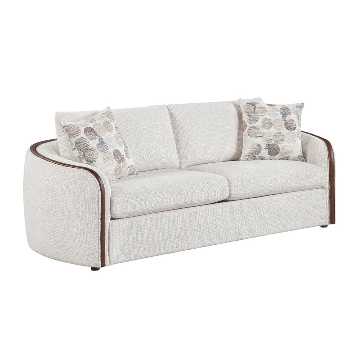 Loom Mid-Century Modern Chenille Sofa, Loveseat and Swivel Chair